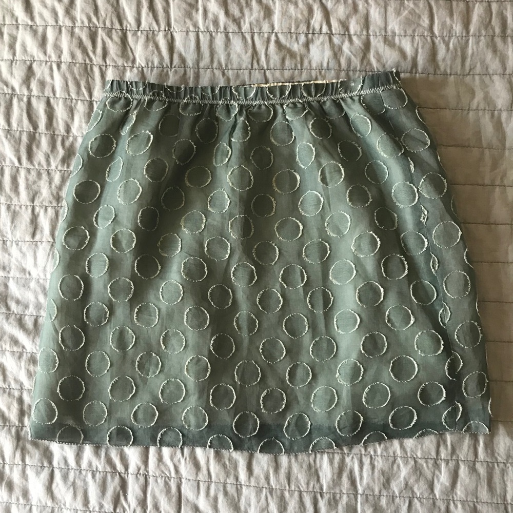 J crew Textured polka dot mini skirt